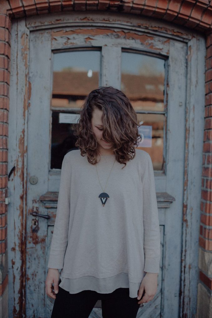 holzschmuck holz halskette geometrisch