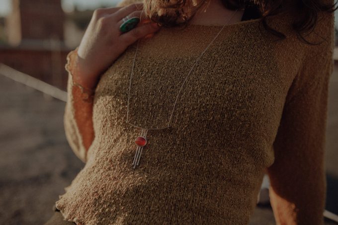 türkisstein ring karneol halskette recyceltes silber