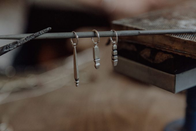 ohr charm ohrhänger recyceltes silber